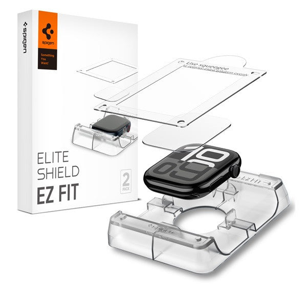 Spigen EliteShield EZ Fit Apple Watch 11 / Watch 10 42mm kijelzővédő fólia felhelyező kerettel (2db) -  Apple Watch Fóliák a Domshop kínálatából