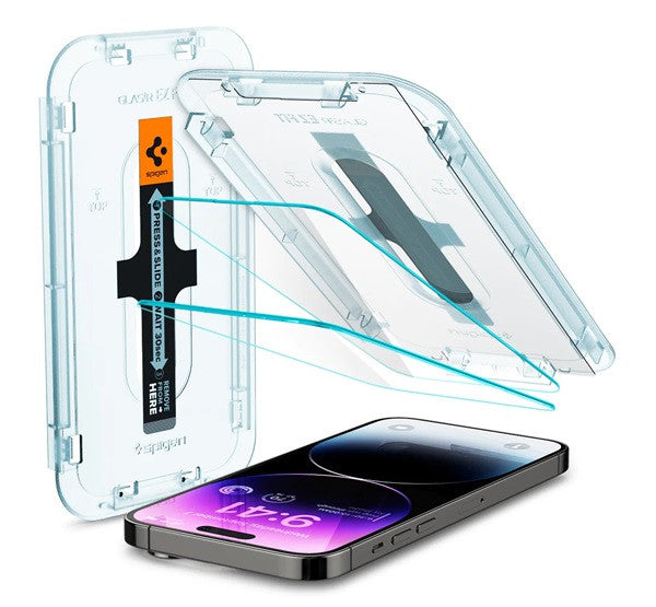Spigen Glas.tR SLIM EZ Fit Apple iPhone 14 Pro Max tempered kijelzővédő fólia felhelyező kerettel (2db) -  iPhone 14 Pro Max fólia a Domshop kínálatából