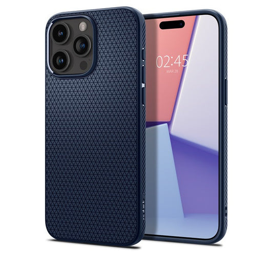 Spigen Liquid Air Apple iPhone 15 Pro tok, Navy Blue, kék -  iPhone 15 Pro tok a Domshop kínálatából
