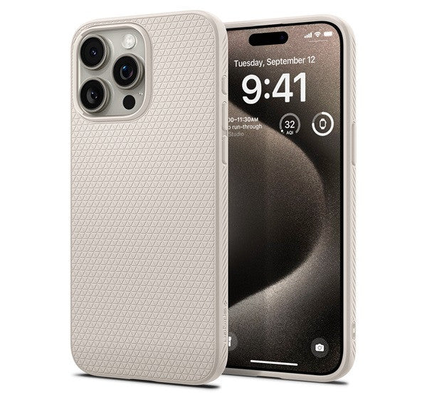 Spigen Liquid Air Apple iPhone 15 Pro tok, bézs -  iPhone 15 Pro tok a Domshop kínálatából