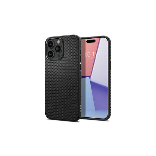 Spigen Liquid Air iPhone 15 Pro Max készülékhez tok 6,7" matt fekete ACS06562 -  iPhone 17 Air tok a Domshop kínálatából
