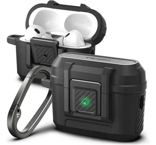 Spigen Lock Fit Airpods Pro (2nd Gen) fülhallgató tok, matt fekete -  AirPods Pro 2 tok a Domshop kínálatából