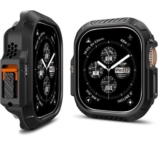 Spigen Lock Fit Apple Watch Ultra 2 / 1 49mm tok, fekete -  Apple Watch Tokok a Domshop kínálatából