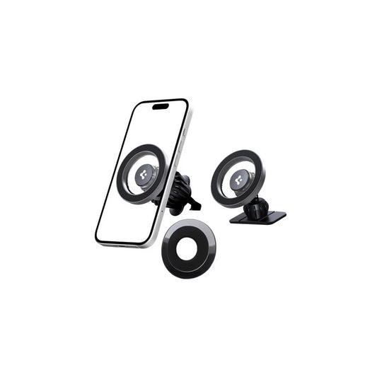 Spigen MFT13 autós tartó (szellőzőre, műszerfalra, öntapadó, 360°, MagSafe) EZÜST Apple iPhone 17 / iPhone 17 Air / iPhone 17 Pro (ACP08314) -  Autós tartó a Domshop kínálatából