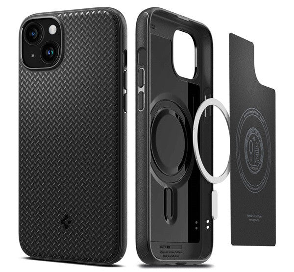 Spigen Mag Armor MagFit Apple iPhone 14 / 13 tok, MagSafe, Matte Black, fekete -  iPhone 15 tok a Domshop kínálatából