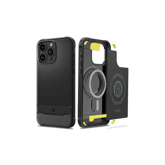 Spigen Rugged Armor MAG iPhone 15 Pro Max 6,7" készülékhez tok, Magsafe, matt fekete ACS06561 -  iPhone 15 Pro Max tok a Domshop kínálatából