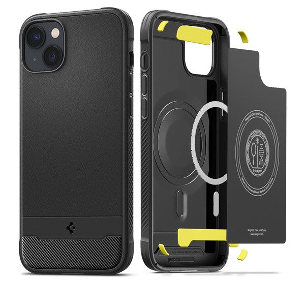 Spigen Rugged Armor Mag Apple iPhone 14 tok, Matte Black Magsafe, fekete -  iPhone 13/14 tok a Domshop kínálatából