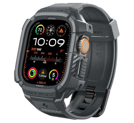 Spigen Rugged Armor Pro Apple Watch Ultra 3 / 2 / 1 49mm tok / szíj, sötétszürke -  Apple Watch Tokok a Domshop kínálatából