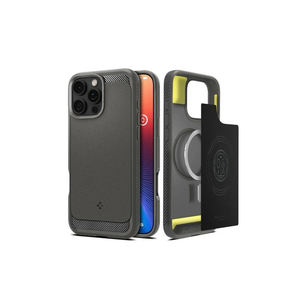 Spigen Rugged Armor iPhone 16 Pro Max 6.9" készülékhez tok ACS07987 szürke -  iPhone 16 Pro Max tok a Domshop kínálatából