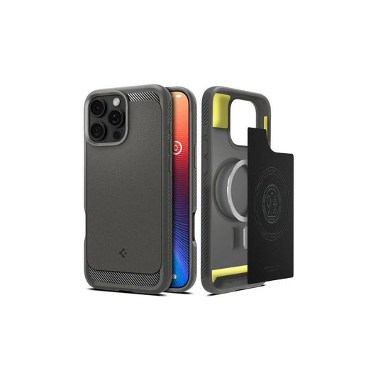 Spigen Rugged Armor iPhone 16 Pro készülékhez tok 6.3″ ACS08116 szürke -  iPhone 16 Pro tok a Domshop kínálatából
