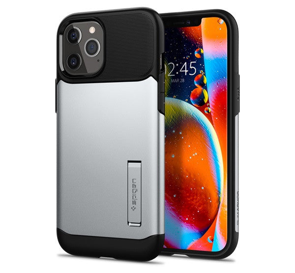 Spigen Slim Armor Apple iPhone 12 Pro Max tok, Satin Silver, ezüst -  iPhone 12 Pro Max tok a Domshop kínálatából