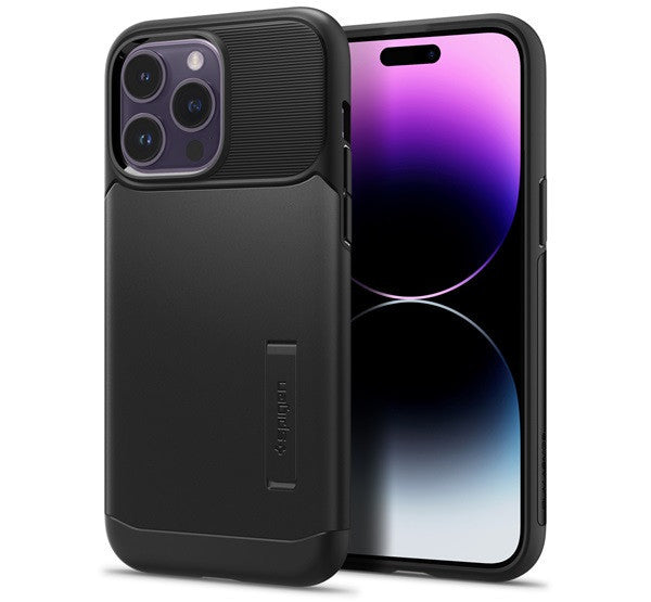 Spigen Slim Armor Apple iPhone 14 Pro Black tok, fekete -  iPhone 14 Pro tok a Domshop kínálatából