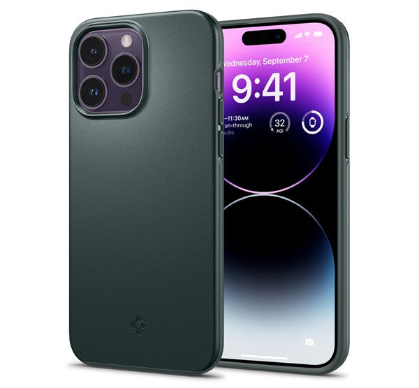 Spigen Thin Fit Apple iPhone 14 Pro Max tok Abyss Green, zöld -  iPhone 14 Pro Max tok a Domshop kínálatából