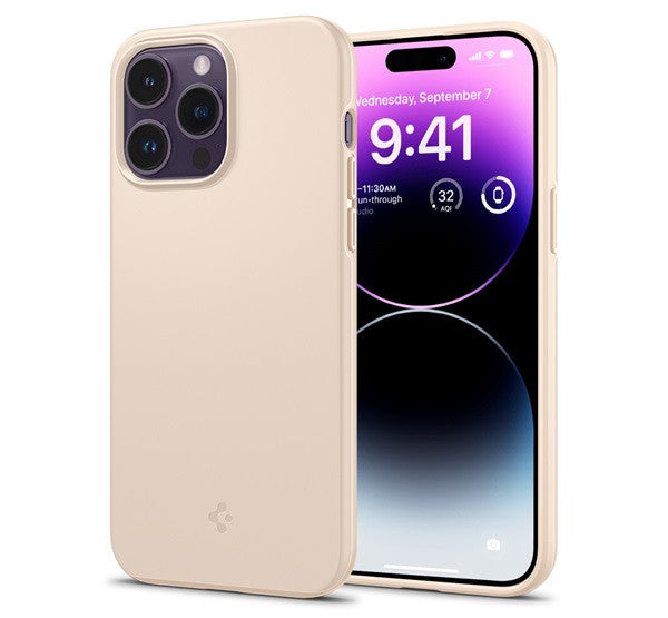 Spigen Thin Fit Apple iPhone 14 Pro Max tok, Sand Beige, bézs -  iPhone 14 Pro Max tok a Domshop kínálatából