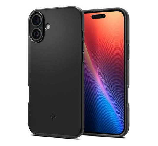 Spigen Thin Fit MagFit iPhone 16 Plus tok, MagSafe, fekete ACS08060 -  iPhone 16 Plus tok a Domshop kínálatából