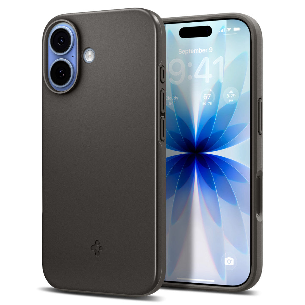 Spigen Thin fit Magfit Apple iPhone 17 tok, MagSafe, Gunmetal, szürke -  iPhone 17 tok a Domshop kínálatából