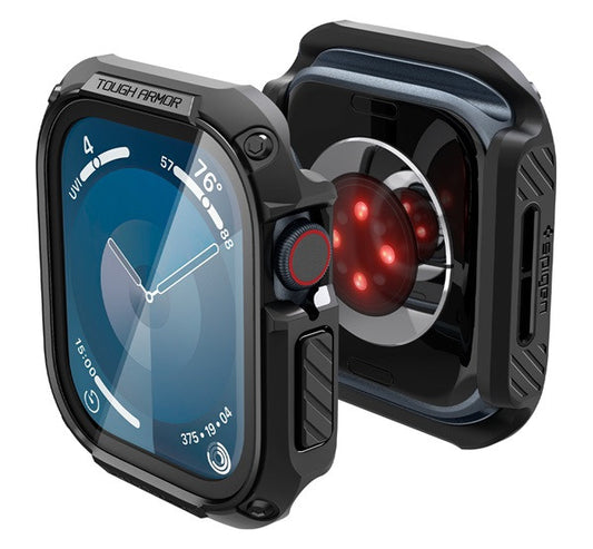 Spigen Tough Armor Apple Watch 10 46mm tok, Black, fekete -  Apple Watch Tokok a Domshop kínálatából