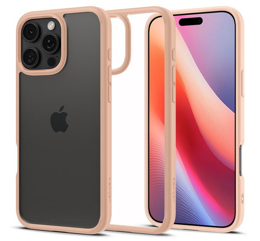 Spigen Ultra Hybrid Apple iPhone 16 Pro tok, Rose Titanium, átlátszó-rozéarany -  iPhone 16 Pro tok a Domshop kínálatából