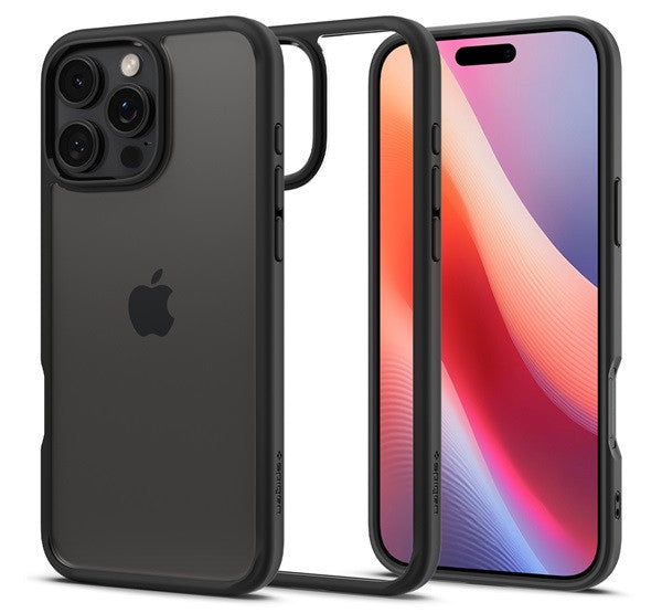 Spigen Ultra Hybrid Apple iPhone 16 Pro tok, fekete ACS08125 -  iPhone 16 Pro tok a Domshop kínálatából