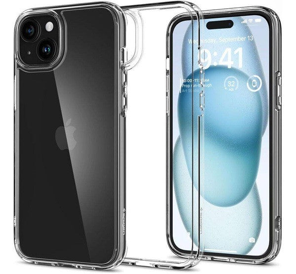 Spigen Ultra Hybrid Apple iPhone 16 tok, Crystal Clear, átlátszó ACS08197 -  iPhone 16 tok a Domshop kínálatából
