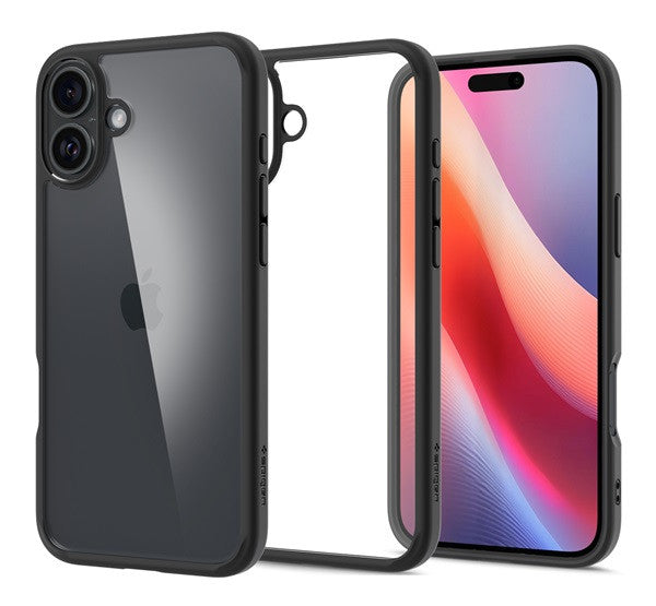 Spigen Ultra Hybrid Apple iPhone 16 tok, Matte Black, fekete ACS08201 -  iPhone 16 tok a Domshop kínálatából