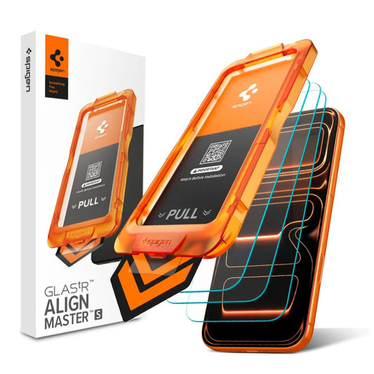 Spigen edzett üvegfólia ALM GLAS.TR SLIM 3-PACK iPhone 17 Pro készülékhez átlátszó -  iPhone 17 Pro fólia a Domshop kínálatából