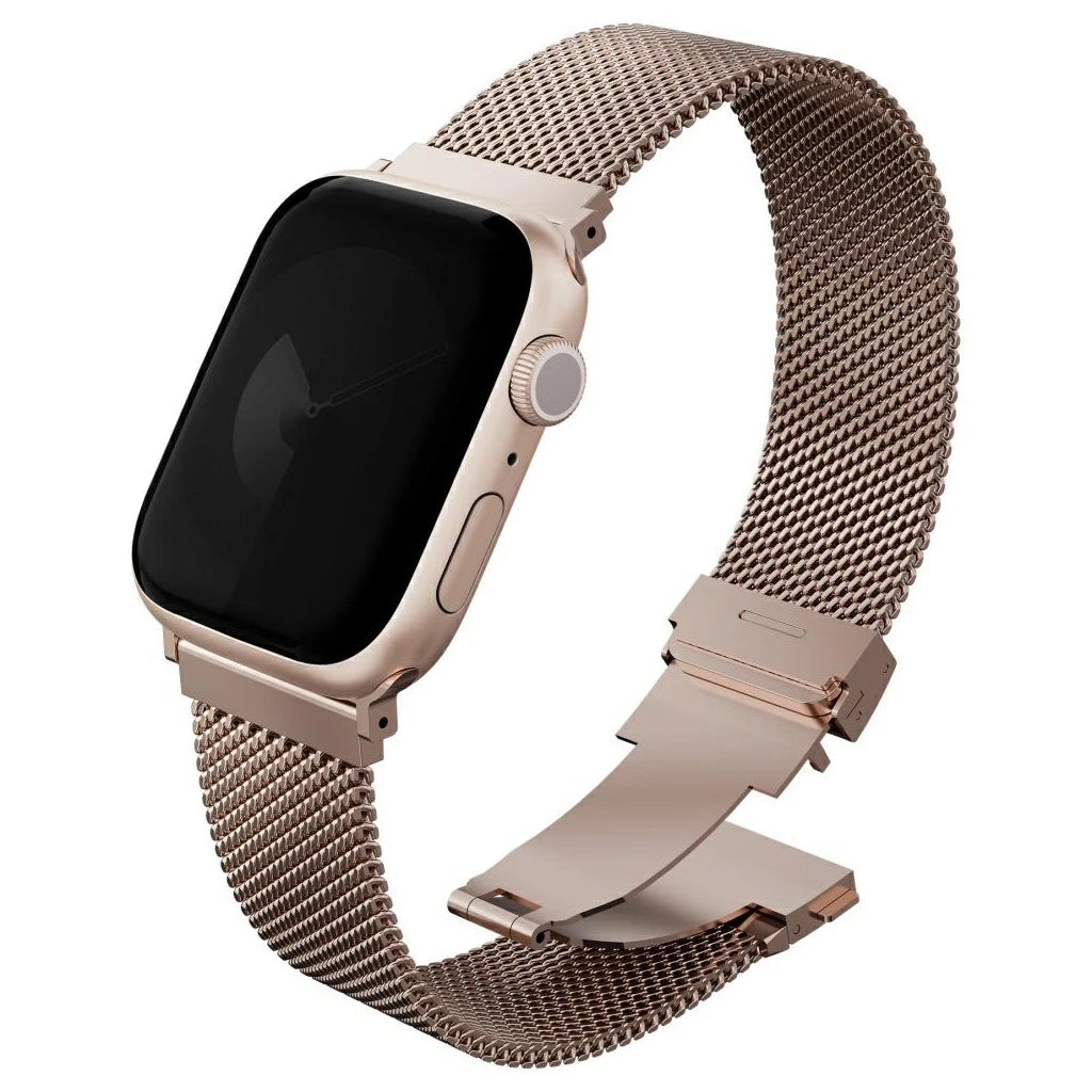 Szíj UNIQ Dante Pro Apple Watch 42/41/40mm készülékhez rozsdamentes acél metál rózsaszín -   a Domshop kínálatából