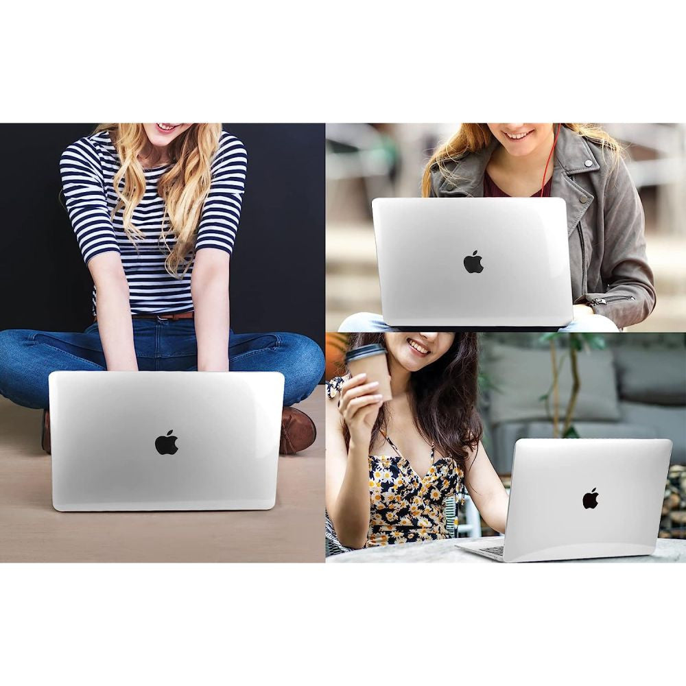 Apple MacBook Air 13 (2022 / 2023 / 2024), Műanyag hátlap védőtok, matt, Tech Protect SmartShell, átlátszó