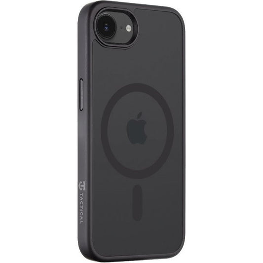 Apple iPhone 16e / 17e, Műanyag hátlap védőtok + szilikon keret, közepesen ütésálló, Magsafe kompatibilis, Tactical MagForce Hyperstealth, áttetsző/szürke