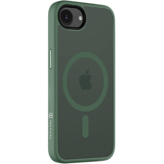 Apple iPhone 16e / 17e, Műanyag hátlap védőtok + szilikon keret, közepesen ütésálló, Magsafe kompatibilis, Tactical MagForce Hyperstealth, áttetsző/zöld