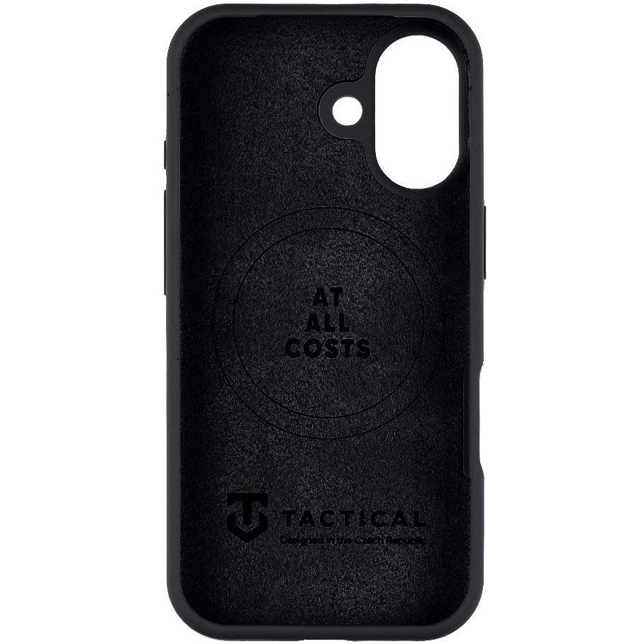 Apple iPhone 17, Szilikon tok, mikrofiber plüss belső, Magsafe kompatibilis, térkép minta, Tactical MagForce Beaver, sötétszürke