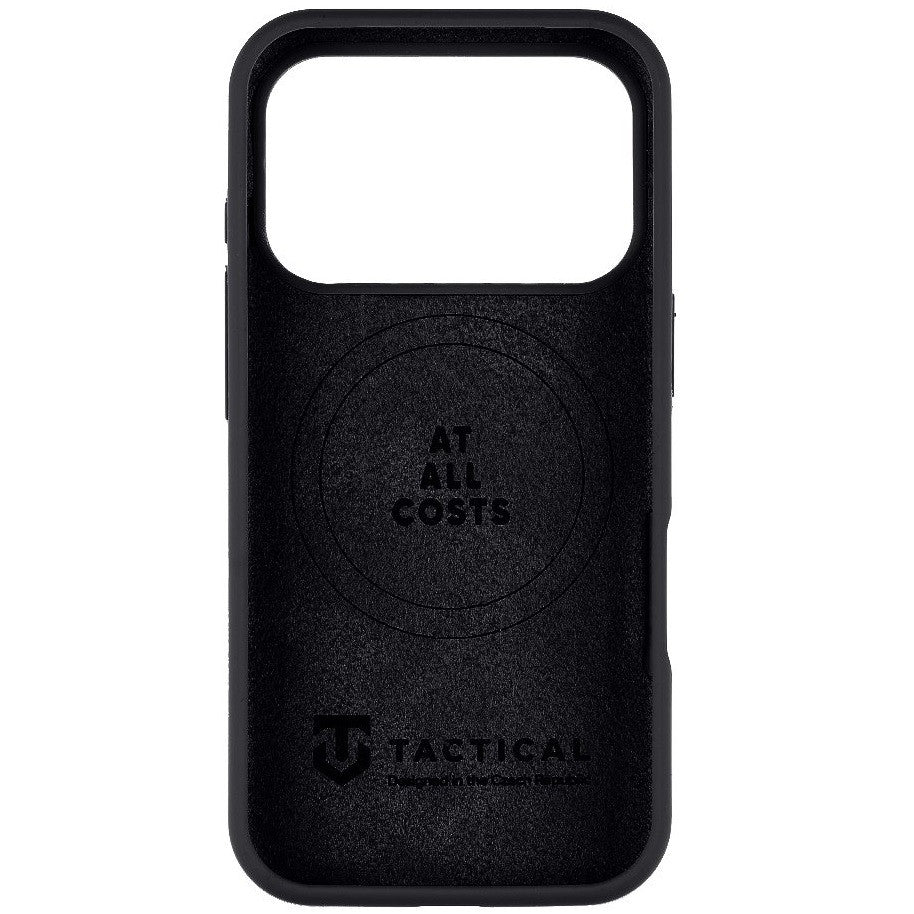 Apple iPhone 17 Pro, Szilikon tok, mikrofiber plüss belső, Magsafe kompatibilis, térkép minta, Tactical MagForce Beaver, sötétszürke