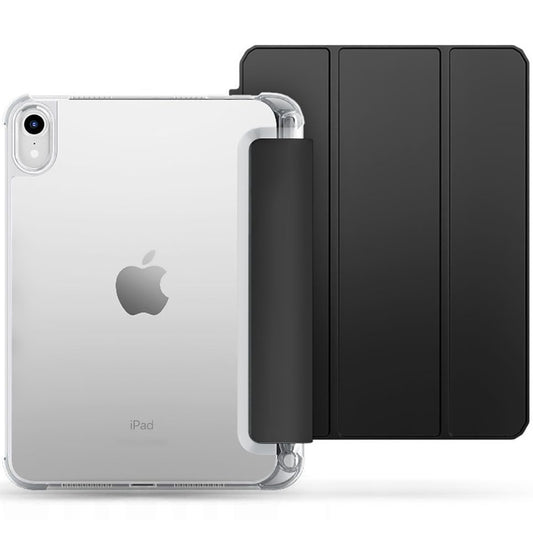 Apple iPad 10.9 (2022) / iPad 11 (2025), mappa tok, közepesen ütésálló, érintőceruza tartó, érintőceruza nélkül, átlátszó hátlap, Smart Case, TP SC Pen Holder Hybrid, fekete