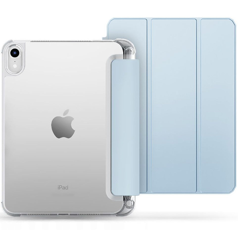 Apple iPad 10.9 (2022) / iPad 11 (2025), mappa tok, közepesen ütésálló, érintőceruza tartó, érintőceruza nélkül, átlátszó hátlap, Smart Case, TP SC Pen Holder Hybrid, világoskék
