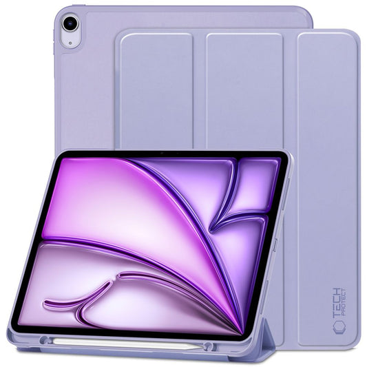 Apple iPad Air 13 (2024 / 2025), mappa tok, közepesen ütésálló, érintőceruza tartó, érintőceruza nélkül, Smart Case, TP SC Pen Holder, lila