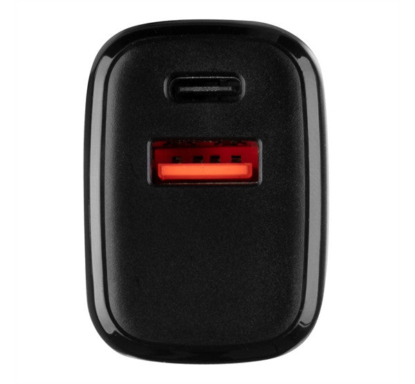 Tactical Base Plug Dual gyorstöltő adapter USB-A+ USB-C, 20W, fekete -  Adapter a Domshop kínálatából