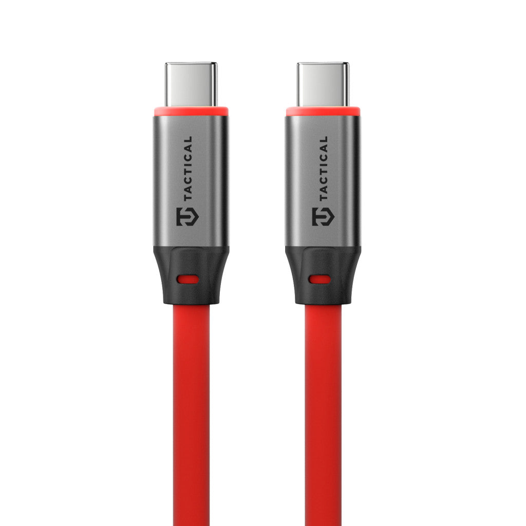 Tactical Fat Man 2.0 USB-C-USB-C töltő- és adatkábel, szilikon, 1m, piros -  USB-C kábel a Domshop kínálatából