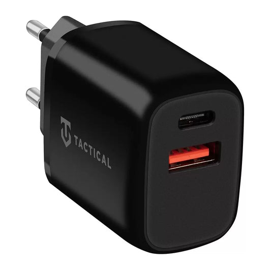 Tactical PD 20W Töltő adapter USB-A+C fekete -  Adapter a Domshop kínálatából