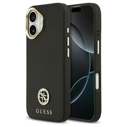 Tok Guess Grained Strass Logo MagSafe iPhone 17 készülékhez fekete -  iPhone 17 tok a Domshop kínálatából