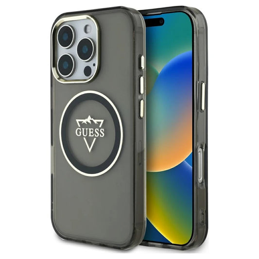 Tok Guess IML Metal Mountain Logo MagSafe iPhone 16 Pro készülékhez fekete -  iPhone 16 Pro tok a Domshop kínálatából
