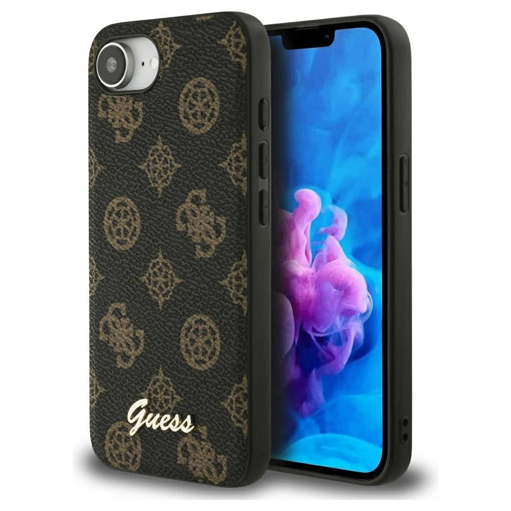 Tok Guess Peony Script Logo MagSafe iPhone 16e készülékhez fekete -  iPhone 16e tok a Domshop kínálatából