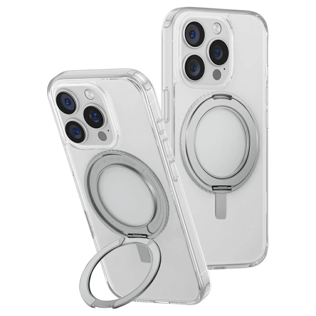 Tok UNIQ Swivix iPhone 16 Pro készülékhez 360 fokban forgatható állvánnyal átlátszó -  iPhone 16 Pro tok a Domshop kínálatából