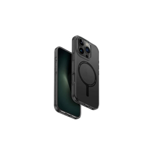 UNIQ Clario tok iPhone 16 Pro készülékhez 6.3" Magclick Charging füst -  iPhone 16 Pro tok a Domshop kínálatából