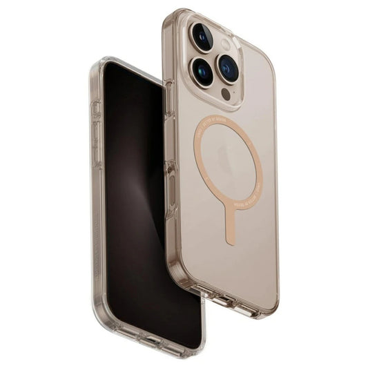 UNIQ Clario tok iPhone 16 Pro készülékhez Magclick Charging átlátszó/arany -  iPhone 16 Pro tok a Domshop kínálatából