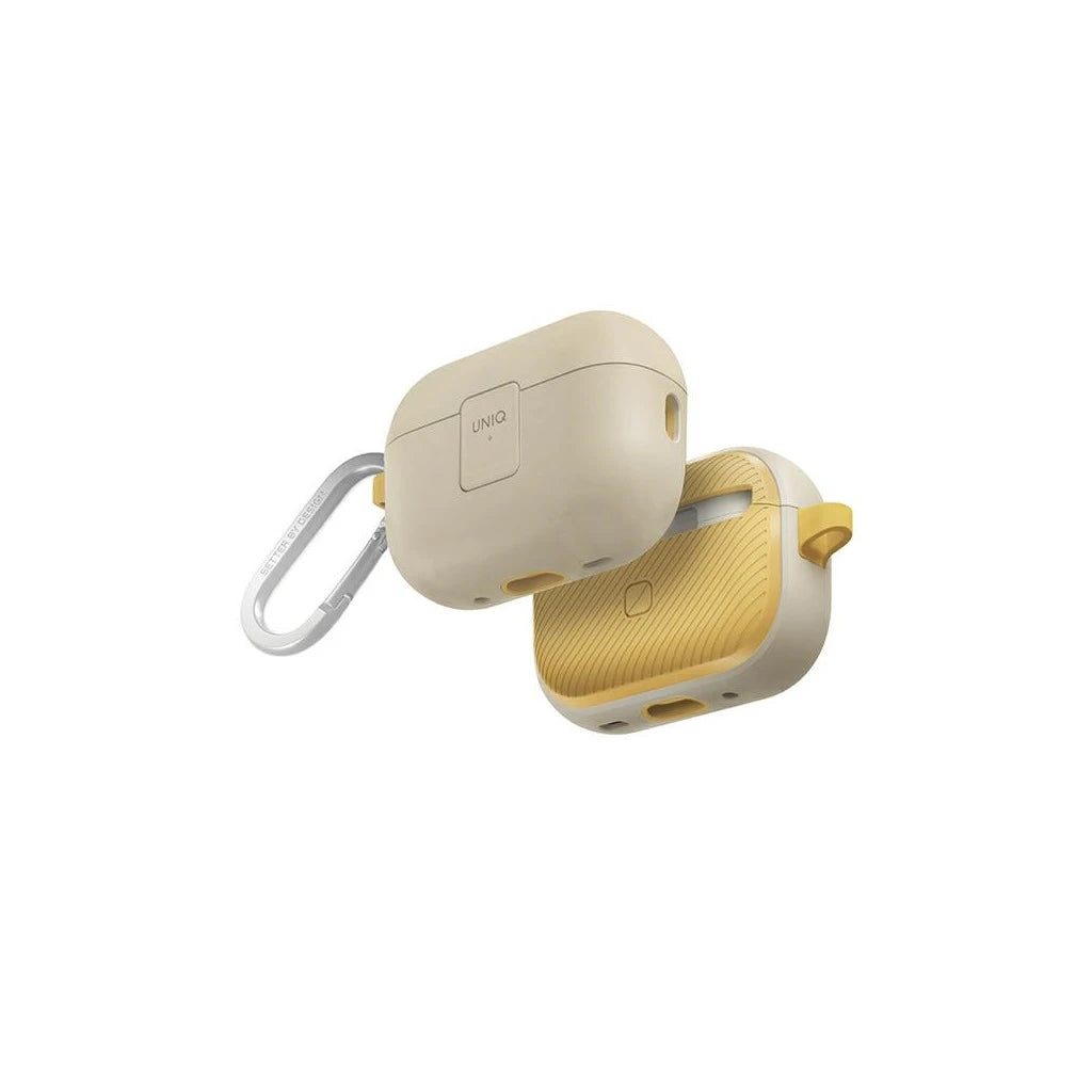 UNIQ Clyde Lock tok AirPods Pro 2 készülékhez (2022/2023) bézs-sárga / elefántcsont-kanári sárga -  AirPods Pro 2 tok a Domshop kínálatából