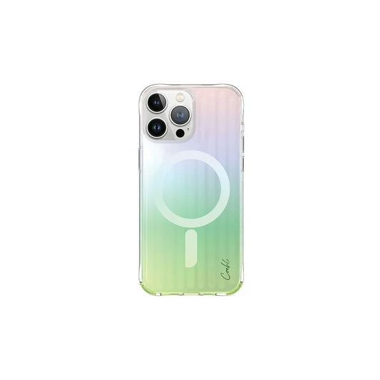 UNIQ Coehl Linear iPhone 15 Pro készülékhez tok 6.1" Magnetic Charging opál/irizáló -  iPhone 15 Pro tok a Domshop kínálatából