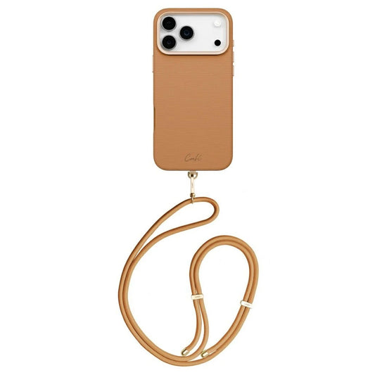 UNIQ Coehl Mirelle Magnetic Charging crossbody tok Apple Iphone 17 Pro Max készülékhez - brown -  iPhone 17 Pro Max tok a Domshop kínálatából
