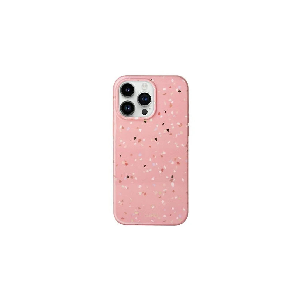 UNIQ Coehl Terrazzo tok iPhone 14 Pro 6,1" készülékhez, korall rózsaszín -  iPhone 14 Pro tok a Domshop kínálatából