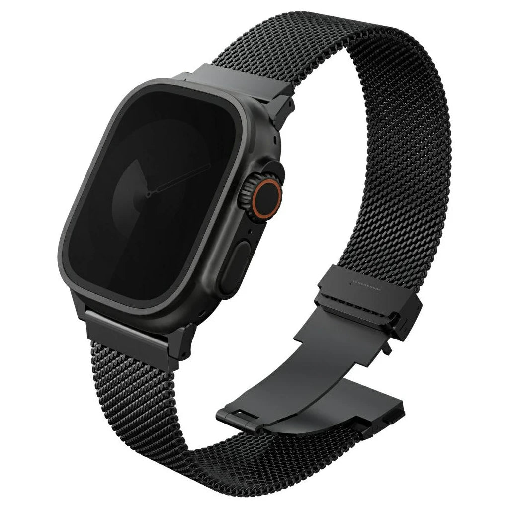 UNIQ Dante Pro Apple Watch készülékhez 49/46/45/44 mm rozsdamentes acél szíj grafit fekete -  Apple Watch Fém Szíjak a Domshop kínálatából