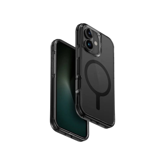 UNIQ Hybrid MagClick Charging Combat tok Apple Iphone 16 készülékhez - carbon black -  iPhone 16 tok a Domshop kínálatából